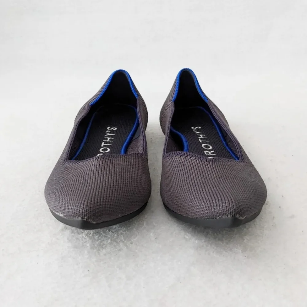 Rothys The Point Darl Gray Blue Halo Slip On Pointed Ballet Flats Shoes Womens 7 - Picture 3 of 12